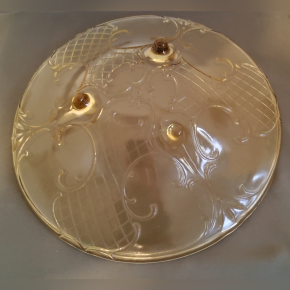 MCM Yellow Depression Glass 1 Big and 5 Small Sorbet Desert Bowls - Picture 5 of 8